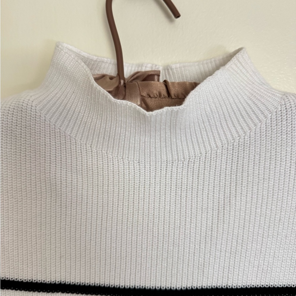 Talbots Cream Ribbed Sweater - Picture 3 of 9